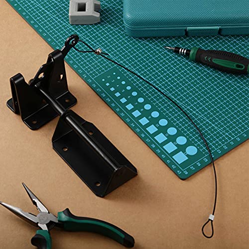 Moxweyeni 6 Pieces Gate Latch Cable Pull Latch String Fence Gate Lock Opener for Metal Vinyl Wooden Fences Adjustable, 19 Inch(Black,1.5mm) - color: Black, size: 1.5mm