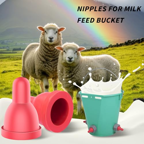 12Pcs Sheep Goat Lamb Milk Nipples Soft Rubber Pacifier | Lamb Pacifier for Small Animal Feed Orphaned Lamb - size: 12PCS Lamb pacifier