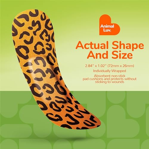 BioSwiss Bandages, Animal Print Shaped Self Adhesive Bandage Set, Latex Free Sterile Wound Care, 50 Count - size: 50-Count Tin, style: Animal Print