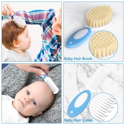 Baby Healthcare and Grooming Kit for Newborn Kids, 31PCS Upgraded Safety Baby Care Kit, Newborn Nursery Health Care Set, Baby Electric Nail Filer Kit, Infant Baby Care Products - style: BLUE-31