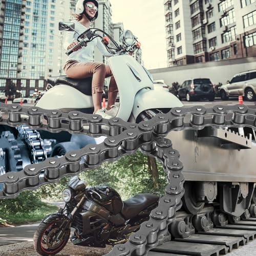DTGN ANSI#41/ISO 085-1 Roller Chain 20Feet 12.7mm Pitch, Manganese Steel Operator Chains with 1 Connecting Links Pitch for Sliding Gate Mini Bikes Scooters Bike, 480 Links - size: 20Feet Chains with 1 Connecting Links