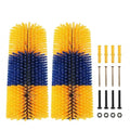 2PCS Horse Goat Cattle Scratching Post | 8 screws, 4 screws, 4 rubber plugs(Stiff Bristle, Itch Relief, Self-grooming, Full Massage)