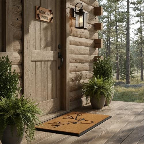 Calloway Mills Deer Coir and Rubber Heavy-Duty 18" X 30" Doormat - color: Deer