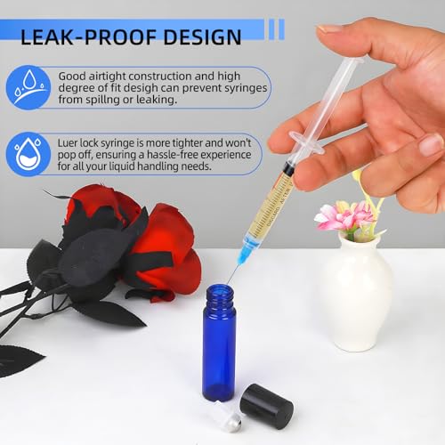 20 Pack 3ml Syringes with 23G 1 Inch, Disposable Luer Lock Syringe Individually Sterile Packed for Scientific Lab, Liquid Measuring and Dispensing - size: 3ML-23G-1IN