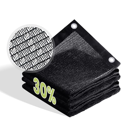 30% Patio Shade Cloth 3×10 FT with Grommets, Outdoor Sun Shade Fabric UV Protection for Backyards, Chicken Coop, Greenhouse, Carport, Garden, Black - size: 30%-0 3 × 1 0 FT
