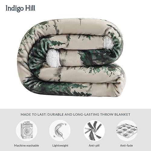 Paseo Road Indigo Hill by HiEnd Accents Joshua 54x68 Throw Blanket | Forest Pine Trees Nature Woodland Mountain Print, Western Cabin Lodge Rustic-Style Fleece Blanket for Camping - color: Joshua Pine Trees