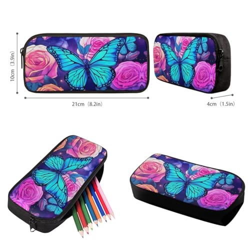 Upetstory 5 In 1 Butterfly Backpack for Girls 6-8 8-10 Kids School Bag Set with Lunch Bags Pencil Case Teen Girls School Bookbag Elementary Kindergarten Water Bottle Sleeve Book Cover - color: Butterfly
