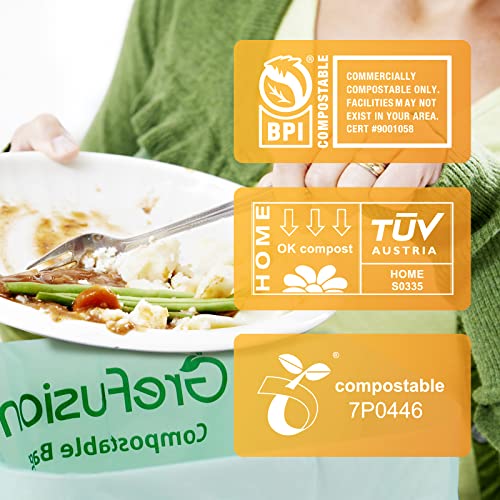 Compostable trash Bags, 2.6 Gallon,Thick 0.91 mils,Compost bin Kitchen,Food Scrap Waste Bags,Small trash bags for compost bin kitchen,Certified by BPI and OK Compost, (80 Count) - color: 2.6G-80count