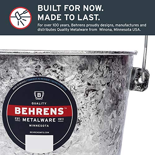 Behrens Hot-Dipped Galvanized Steel Utility Pail - size: 15-Quart, style: Hot Dipped