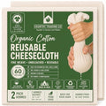 Organic Cheese Cloth, 2 Hemmed 23x23 Squares, Reusable - size: 3.7 sq ft (2 pcs)