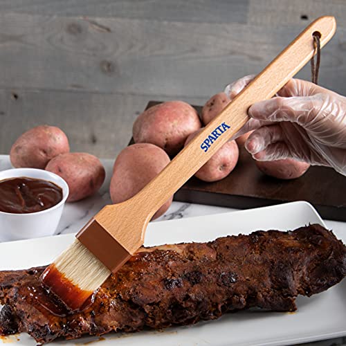 SPARTA Nylon Pastry Brush – 4037000 Pastry Brush for Baking Angled Boar Bristle Brush with Hardwood Handle and Epoxy-Set Bristles for Kitchens, Restaurants or Catering, Food Prep, 2in - size: 2" Wide Brush