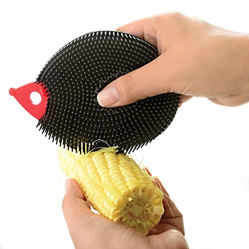 Norpro Hedgehog Silicone Dish Brush - color: Black (Hedgehog)