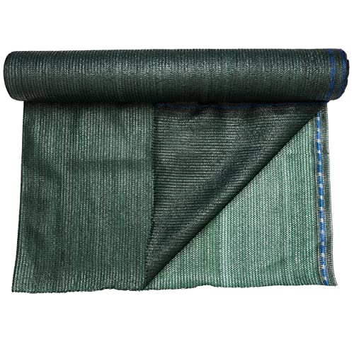 Shade Cloth Roll (5'10"x100 ft - 60% - Green) | Green HDPE UV Resistant Breathable Eyelets Sun Protection for Greenhouse Garden Fence Pergola Patio Flower Plant Kennel - size: 5'10"x100 ft - 60% - GRN