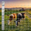 Livestock Fence, 5Ft x 328Ft Galvanized Wire Fencing, Cattle Farm Fence, Heavy Zinc Coated Deer Goat Cattle Fence for Farm Yard Livestock Protection - size: 5FT x 328FT