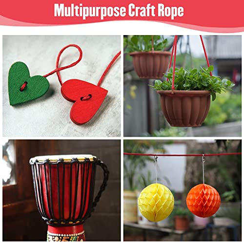 Soft Cotton Rope,for Camping, Hanging Clothes & Costume Play, Red - style: Red