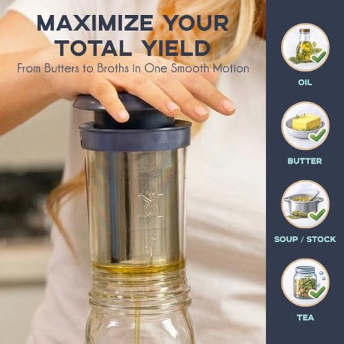 Magical Butter Filter Press - BPA-Free Reusable Straining System & Brush - size: Magical Filter Press