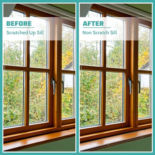 3 Pcs Window Sill Protector, Pet Window Guard,Transparent, Window Sill Cover, Protection from Dog and Cat Scratching Chewing Slobbering, Heavy Duty Scratch Shield(11.81"x4.72"x1")