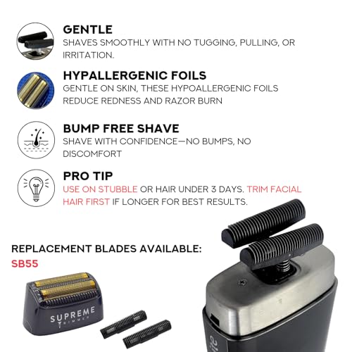 Supreme Trimmer 2-in-1 Crunch Lite Foil Shaver & T-Shaper Trimmer Set | ST5200 Beard Trimmer STF600 Electric Razor | Travel or at Home Hair Cutting Kit | Gold - style: Gold TShaper & Crunch Lite