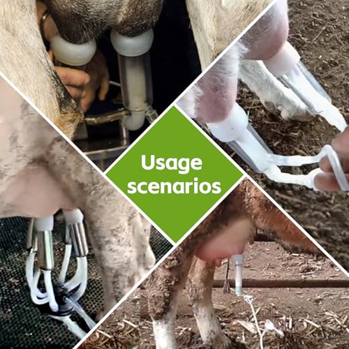 Cow Milking Machine Accessory Double Head Teat Cup | Leak Proof Cow Milking Teat Cups, Standard Size φ25mm - style: Cow