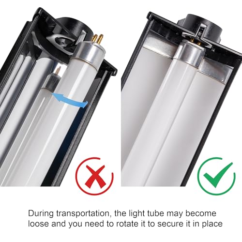 UVB Reptile Light Kit, 24W T5 Lamp Fixture and 10.0 UVB Tube Combo, Linear Lighting Bar for Desert Dwelling Reptiles, Bearded Dragon, Chameleon, Gecko, Lizards, Tortoises, Turtles, Snake - size: UVB10.0