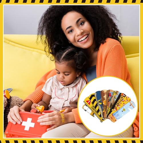 Panelee 120 Pcs Kids Dog Farm Animal Adhesive Bandages Monster Construction Trucks 20 Styles Puppy Cute Waterproof Breathable Bandages for Kids Girl Boy Children Toddler (Construction Trucks) - style: Construction Trucks