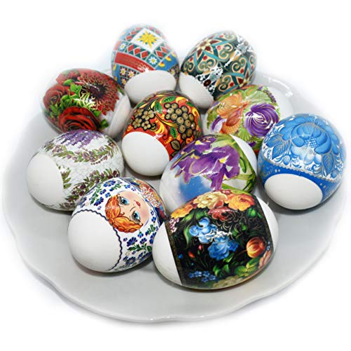 Pack 10 Thermo Heat Shrink Sleeves - Easter Egg Decorating Kit - Ukrainian Pysanky Supplies - Decorative Egg Wraps - Easter Decoration Wraps Pysanka Pysanky - for 70 Eggs