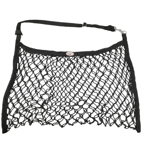 Knotless Ultra Slow Feed Hay Net Set of 2 – 1.5" Openings, Soft on Horse Muzzles, 24"x30", Holds 2 Flakes, Adjustable Hanging Strap with Snap, Ideal for Sensitive Mouths & Slow Feeding