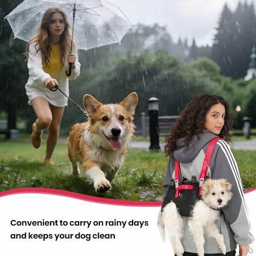 Wakytu Dog Emergency Rescue Sling - Lightweight Packable Lift Harness | with Handle - Safe Transport for Small Medium Dogs - Ideal for Hiking Skiing（8.5-17.5lbs） - size: M（8.5-17.5lbs）