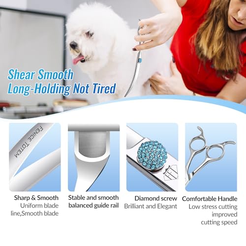 Fenice Professional Grooming Curved Shear: 30 Degree Super Curves Scissors for Dogs 7.5" Big Arc Curved Shears Made Of Japanese 440C Stainless Steel - size: 7.5", style: Curved 30°