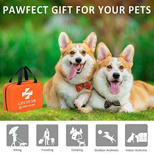 Dog First Aid Kit - Pet First Aid Kit for Dogs and Cats Pet First Aid Supplies for Car Traveling Home