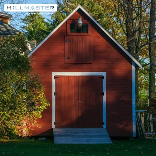 HILLMASTER 4 Inch T-Strap Hinges Shed Window Door Hinges Gate Strap Hinges Heavy Duty Black Tee Hinge Wrought Gate Hardware Post Small T Hinges for Wooden Fences,Shutter,Yard,Barn Door,Outdoor(4 Pack) - size: 4in 4Pack