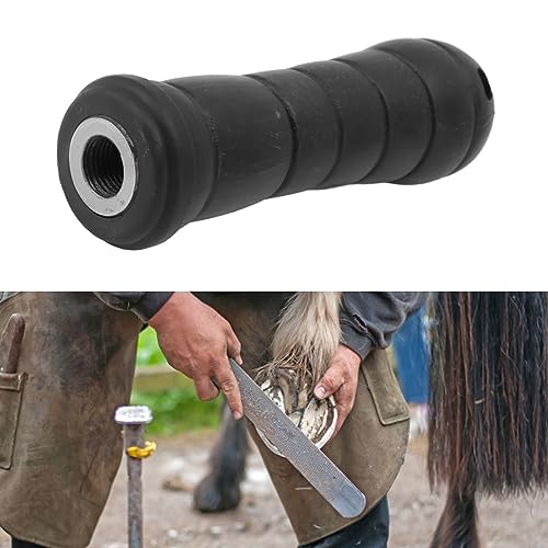 Fdit Hoof Rasp, Horseshoe Trimming Tool Reusable Horseshoe Farrier File Tool with Handle for Farm Horse