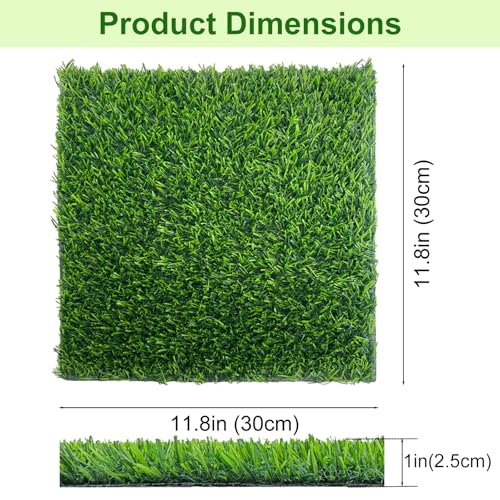 8 Pack 11.8"x11.8" Chicken Nesting Pads for Chicken Coop - Green | Reusable Plastic Artificial Grass Nesting Box Pads Washable Chicken Nesting Pads for Pet Garden Lawn Indoor Outdoor
