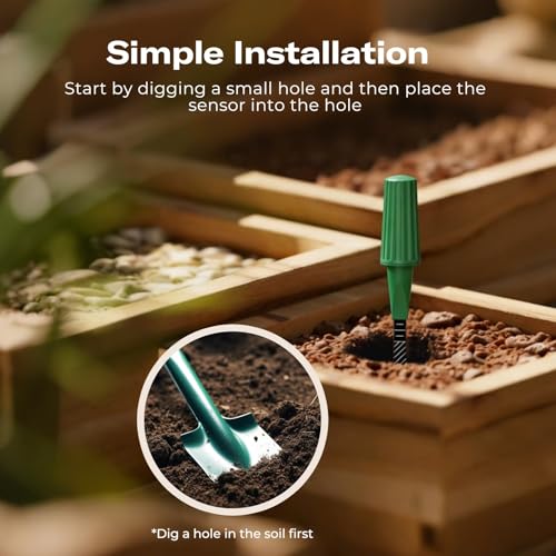 THIRDREALITY Smart Soil Moisture Sensor Gen2, Zigbee hub Needed, Enhanced Signal Stability, Capacitive Moisture Monitoring, Garden Planting, Compatible with Hubitat, SmartThings, Home Assistant, Homey - style: 1 Pack