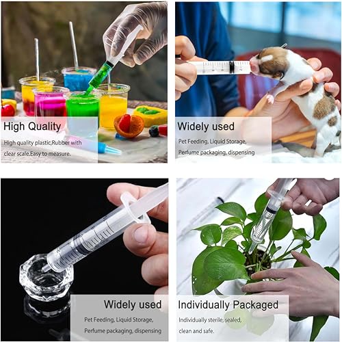 30 Pack 5ml Syringe for Liquid Without Needle,Syringe with Cap,Individually Wrapped,Measurement for Scientific Labs,Measuring Liquids,Pet Feeding,Oil or Glue Applicator (A 30 Pack 5ml) Straight Mouth - size: A 30 Pack 5ml