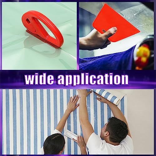 Swpeet 10Pcs Wallpaper Smoothing Tool Assorments Kit, Vinyl Wrap Cutting Tool, Squeegee Scraper, Craft Knife with Blades, 500ML Spray Bottle for Stick Wallpaper Car Wrap Vinyl Window Tint Glass Film - color: N2