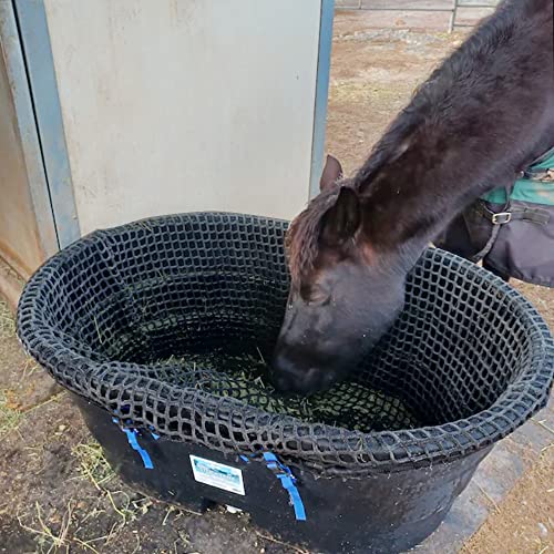 YardJoyliz Stock Tank Hay Net for 100 Gallon-150 Gallon Stock Tank | Heavy Duty 1- 4/7" Holes Slow Feed Hay Net, Black