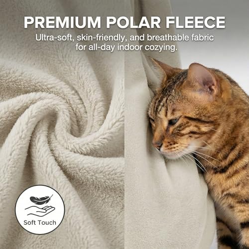 Donut Cat Sling Carrier for Small Pets 3-13 lbs, Soft Polar Fleece | Hands-Free Pet Pouch, Lightweight Indoor Cuddle Bag, Cozy Wearable Carrier for Cats, Kittens and Small Pets, Apricot - color: Apricot