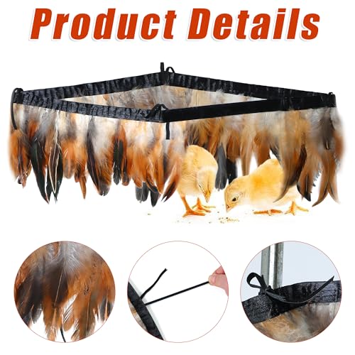 Feathers for Chick Brooder Heating Plate Comfort Feathers for Chick Warmer Chicken Coop Brooder Plate Warm Like Mother Hen (10" x 10", 4 Pack) - size: 10" x 10", 4 Pack