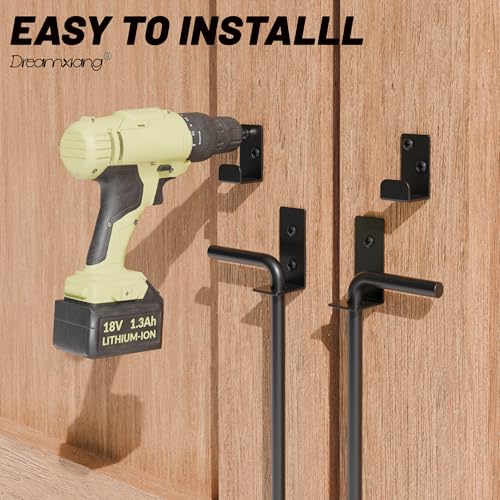 12" Heavy Duty Cane Bolt Gate Drop Rod Extra Thick Hardware Ground Latch | for Wood PVC Vinyl Metal Fences Gates, Double Doors, Black Solid Steel-2 Pack - color: 12 Inch