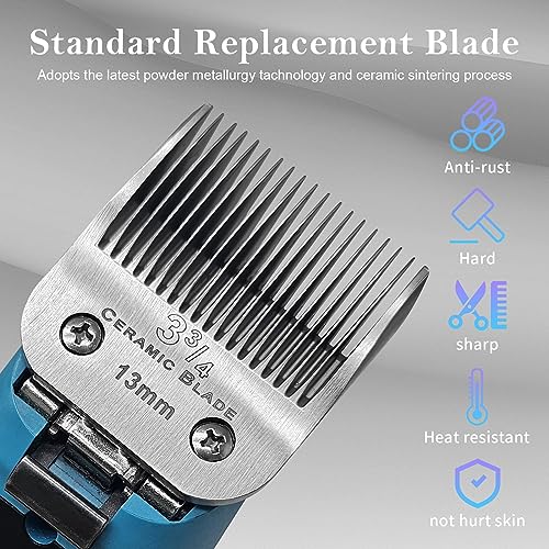 3-3/4 Replacement Blade compatible with Oster Classic 76/Andis dog Clipper | Cut Length Cut Length 1/2"(13mm),2 Pack,Compatible with Andis/oster Classic 76/Star-Teq/Power-Teq/A5 Clipper - color: SIZE 3-3/4(2 PACK)