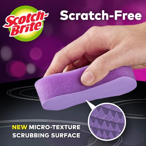 Scotch-Brite Scratch-Free Glass Cooktop Pads, Chemical Free Cleaning for Glass Stovetops, Tackle Burnt-On Messes, 2 Cleaning Pads - size: 2 Pads