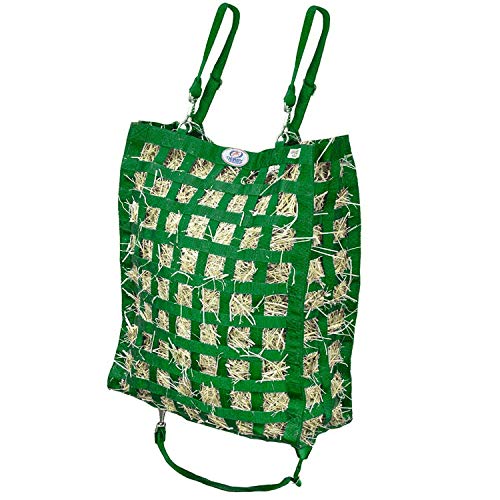 Derby Originals Superior Slow Feeder Horse Hay Bag with Super Tough Bottom and 1 Year Warranty - color: Hunter Green