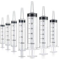 Boao 10 Pack Plastic Syringes Without Needle Epoxy Resin 20 ml,60 ml | Measuring Syringe for Precise Measuring, Epoxy Applicator in Resin Crafts Labs Pet Feeding Oil Glue liquid Dispensing - size: 20 ML, 60 ML