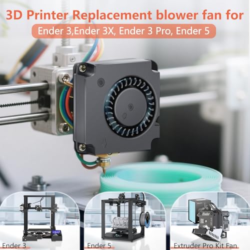 Wathai DC 4010 Blower Fan 24V Duall Ball High Speed with 3.3 ft Wires | 40mm x 10mm 24 Volt DC Brushless Radial Turbo Fans for Ender 3 Fan Upgrade Extruder Hot End Cooling 2 Pack - size: 40x10mm (24V Ball)