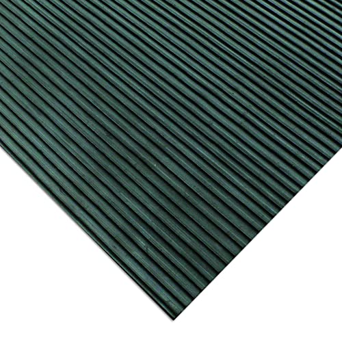 Rubber-Cal Ramp Cleat Non-Slip Outdoor Rubber Mats - 1/8" x 3ft x 1ft - size: 12"L x 36"W x 0.1"Th