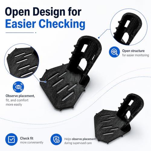 4 Sizes Poultry Leg Splint Set, Chicken Foot and Leg Support Brace Kit with Cohesive Wrap and Cable Ties, Black PET Splints for Chickens, Ducks and Geese