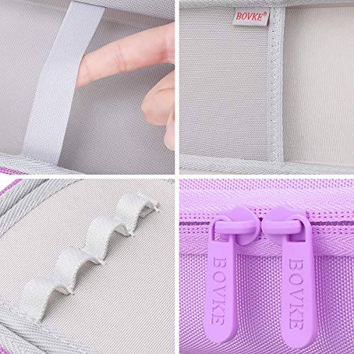 BOVKE Stethoscope Case for 3M Littmann Classic III Monitoring, Lightweight II S.E, Cardiology IV Diagnostic, MDF Acoustica Stethoscopes, Extra Room for Nurse Essentials and Medical Supplies, Purple - color: Purple