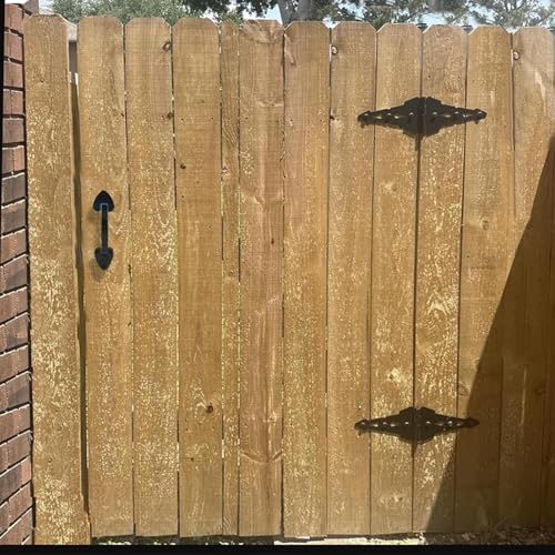 Heavy Duty Barn Door Handles, 7.5 Inch Cast Iron Gate Handles, Black Rustic Gate Pull for Outdoor Gate, Shed & Sliding Barn Door, with Mounting Screws 2 Pack - size: 7.5Inch - 2Pack