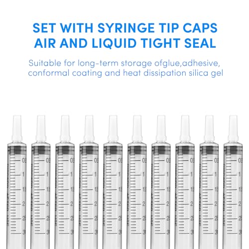 10 Pack 3ml Syringe with Cap, ANCKNE Disposable Syringes for liquid, Colostrum Syringes, No Needle for Pet Feeding, Scientific Labs, Measuring Liquids, Oil & Glue Dispenser - size: New-3ml Syringes-10Pcs